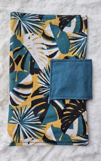 Portefeuille "feuilles bleues"